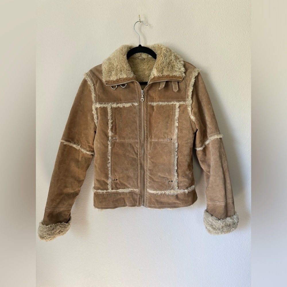 Wilsons Leather Woman’s Zip Up Jacket Tan Size S